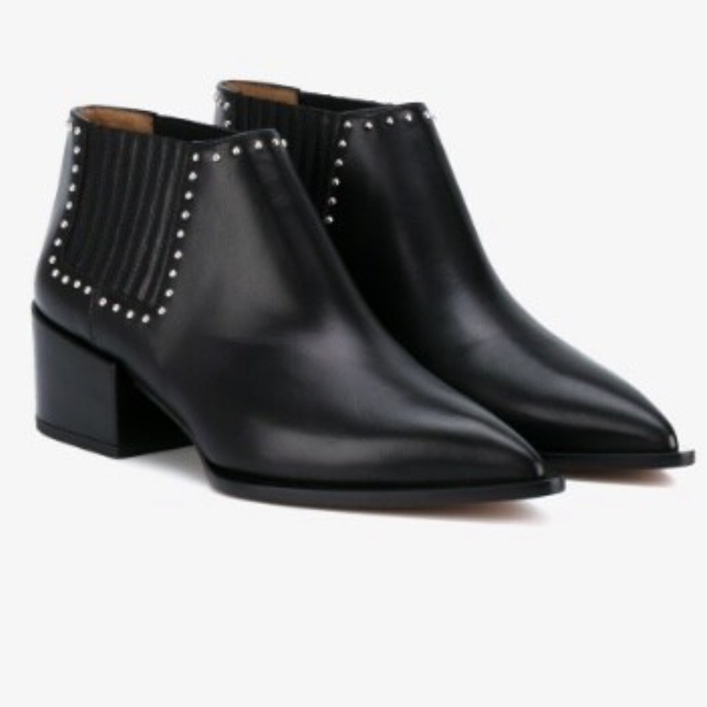 GIVENCHY POINTY TOE SHORT STUDDED BOOTIES - 38 / 8